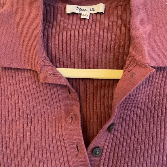 Madewell Owen Sleeveless Sweater Polo in Pressed Grape XXS - Picture 5 of 7